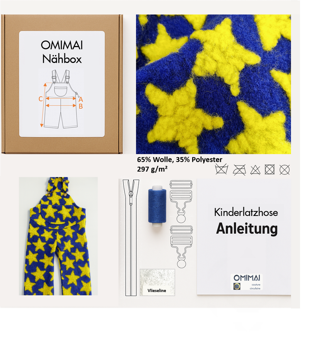 Kinderlatzhose OMIMAI N5 DIY-Nähbox (Design by Snekkerbuks)