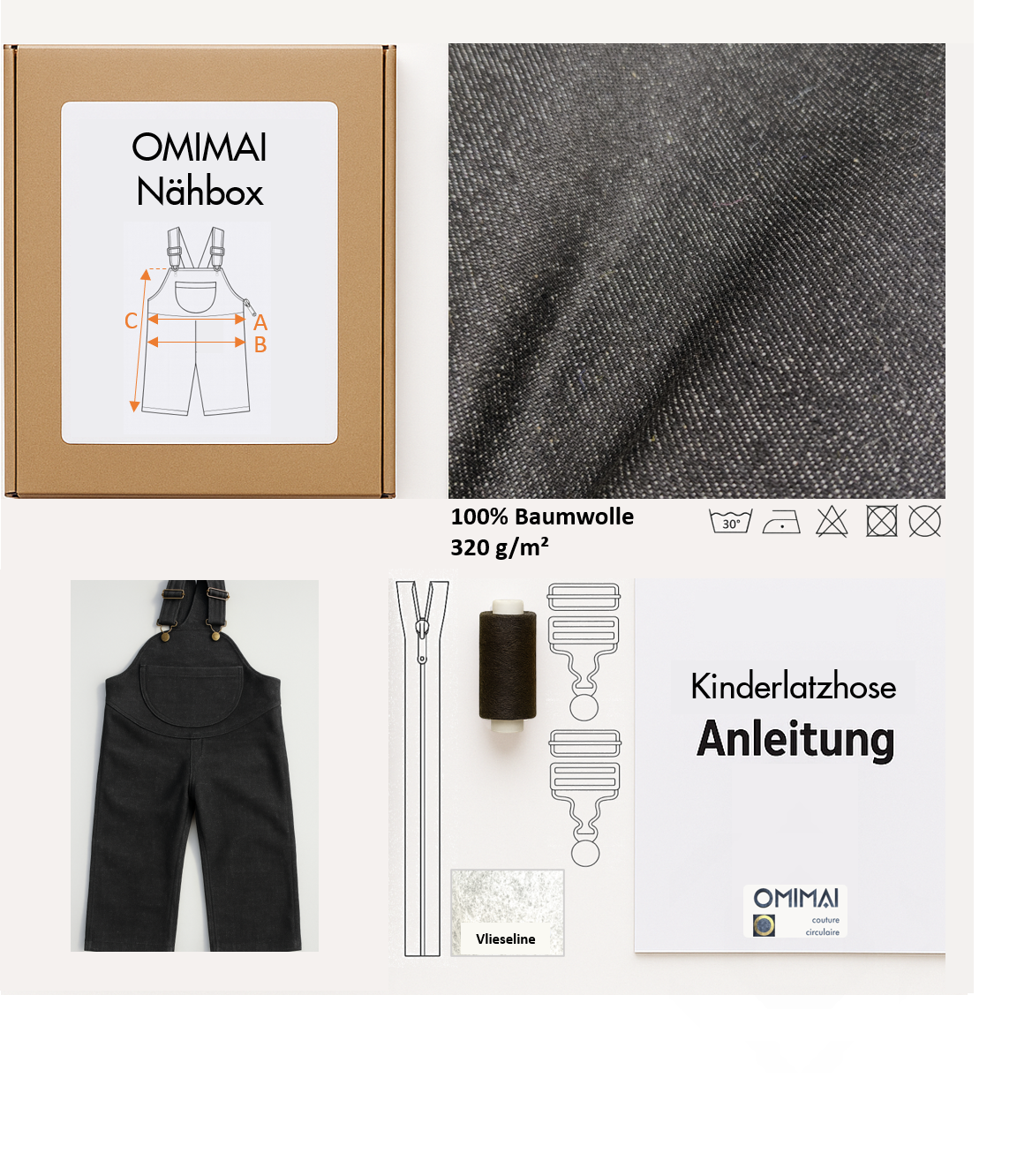 Kinderlatzhose OMIMAI N5 DIY-Nähbox (Design by Snekkerbuks)