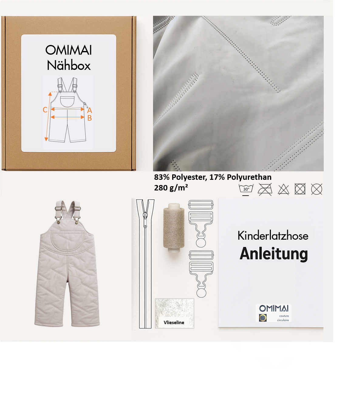 Kinderlatzhose OMIMAI N5 DIY-Nähbox (Design by Snekkerbuks)